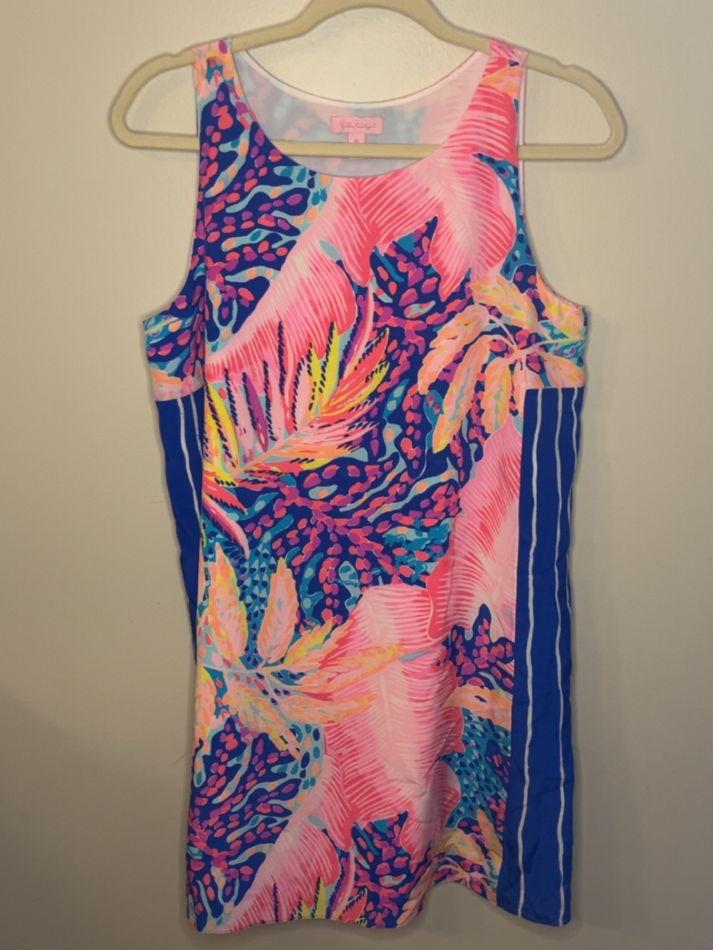 Lilly Pulitzer Girls' Pink, Blue & Yellow Tropical Tank Dress